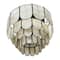 Hello Honey® 14" Round 4-Tier Capiz & Metal Flush Mount Ceiling Light